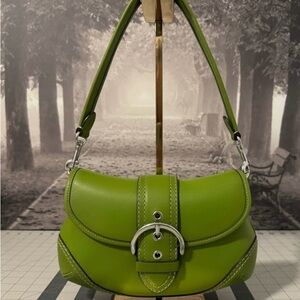 Green Leather Shoulder Bag